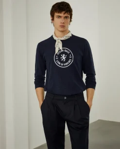 Camisola manga comprida com estampado|LION OF PORCHES Sale