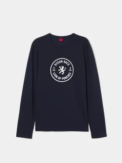 Camisola manga comprida com estampado|LION OF PORCHES Sale