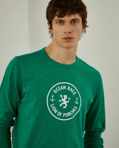 Camisola manga comprida com estampado|LION OF PORCHES New