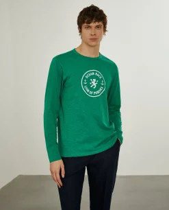 Camisola manga comprida com estampado|LION OF PORCHES New