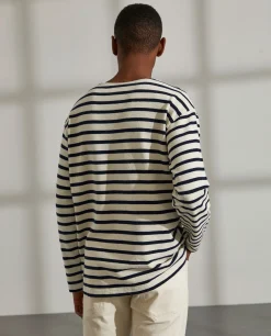 Camisola para homem bicolor com riscas e gola redonda|LION OF PORCHES Hot