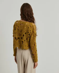 Camisola tricotada de malha aberta|LION OF PORCHES Clearance