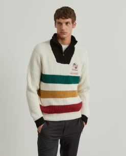 Camisola tricotada às riscas Lion x FDI|LION OF PORCHES Online