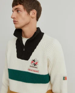 Camisola tricotada às riscas Lion x FDI|LION OF PORCHES Online