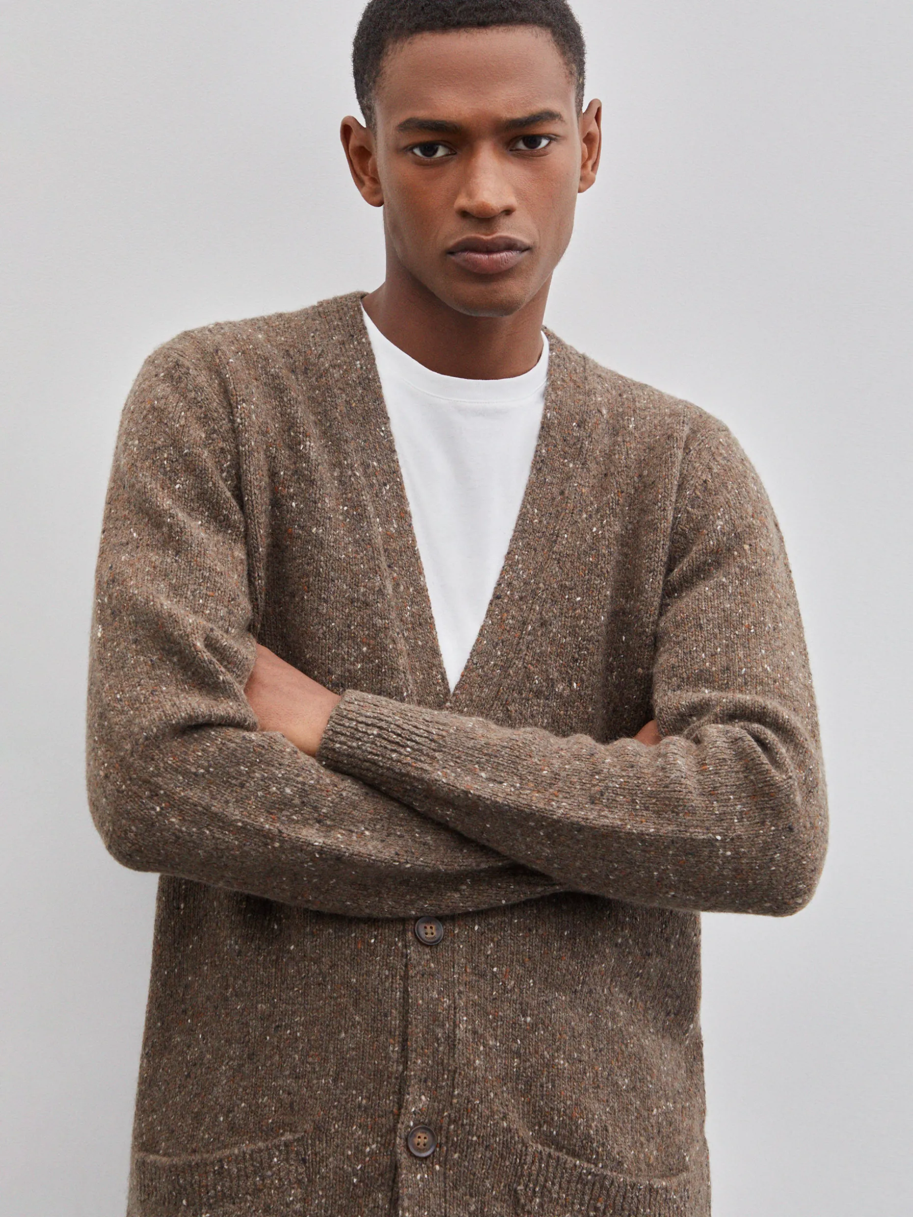 Cardigan bicolor mistura de lã|LION OF PORCHES Best Sale