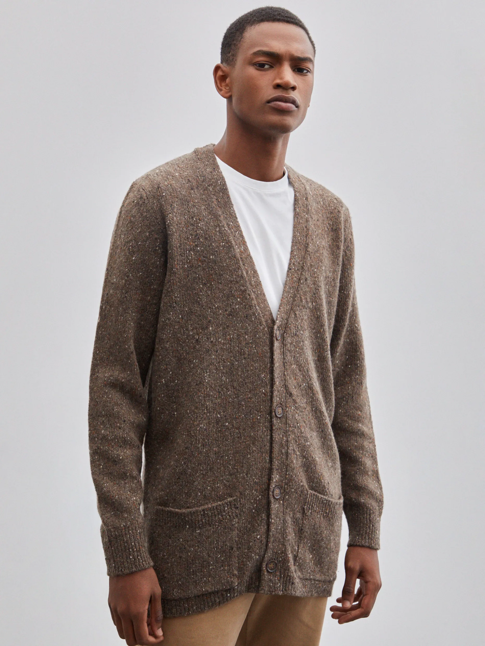 Cardigan bicolor mistura de lã|LION OF PORCHES Best Sale
