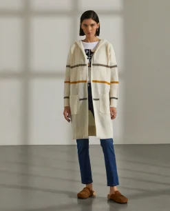 Cardigan comprido com capuz e riscas|LION OF PORCHES Best