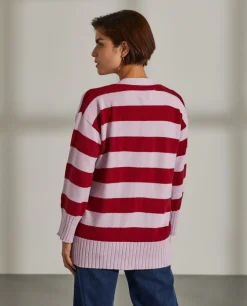 Cardigan riscas lã e caxemira|LION OF PORCHES Discount