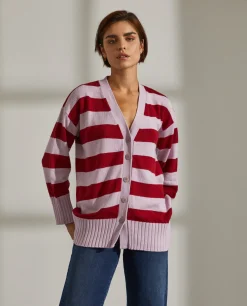 Cardigan riscas lã e caxemira|LION OF PORCHES Discount