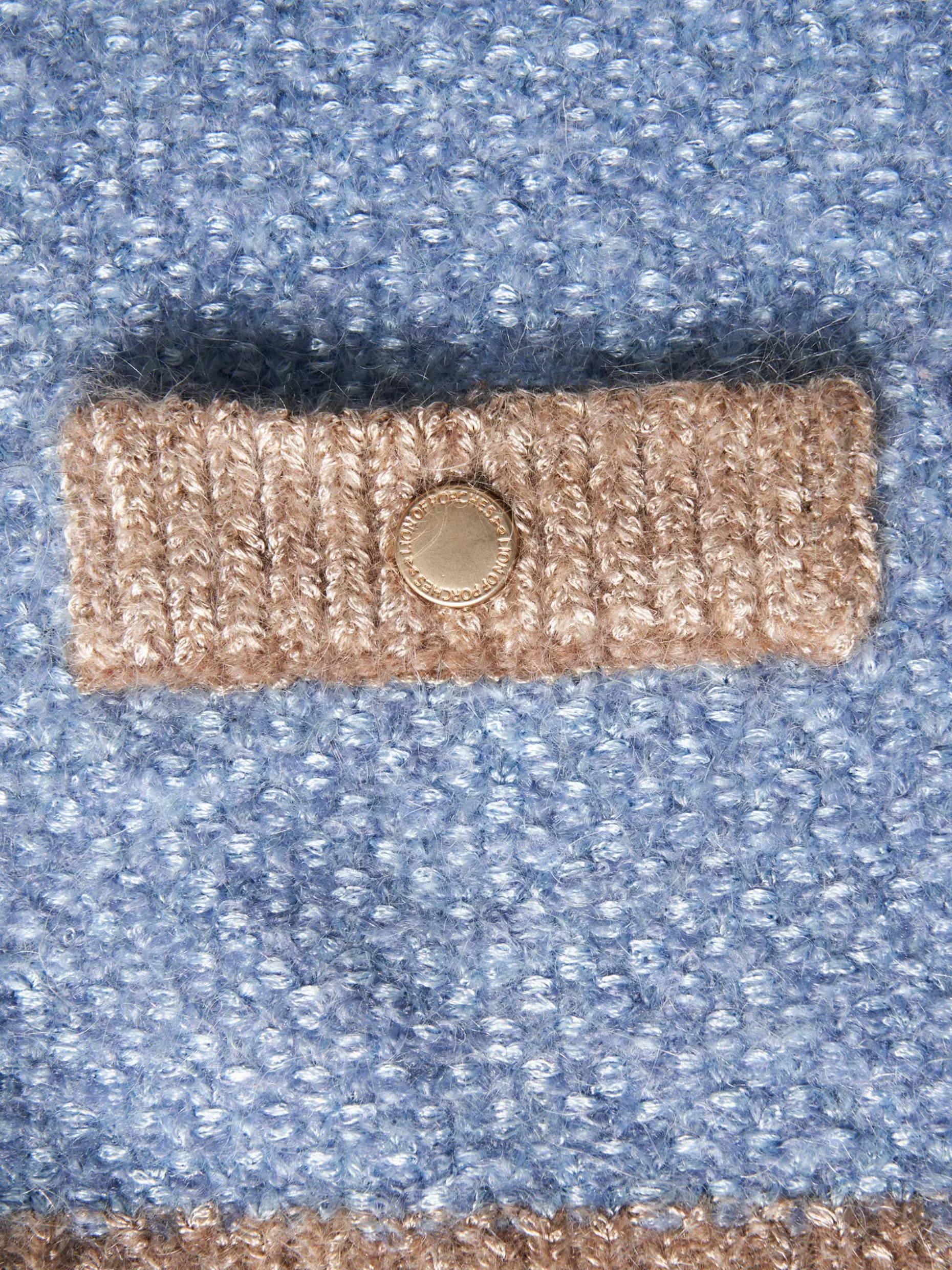 Casaco bicolor de malha tricotada|LION OF PORCHES Online