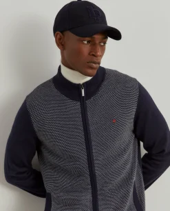 Casaco de malha bicolor lã merino|LION OF PORCHES Online