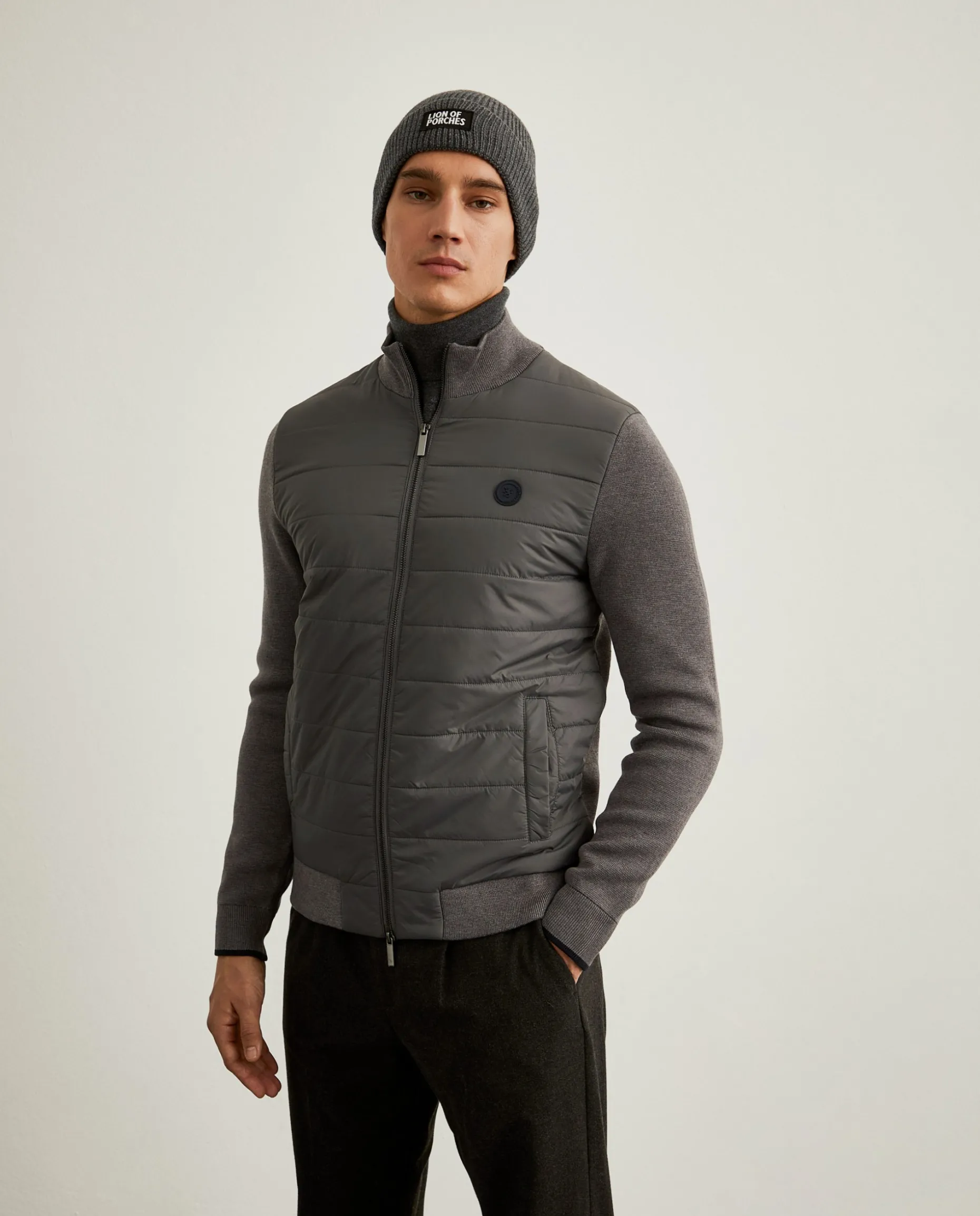 Casaco de malha com frente acolchoada|LION OF PORCHES Outlet