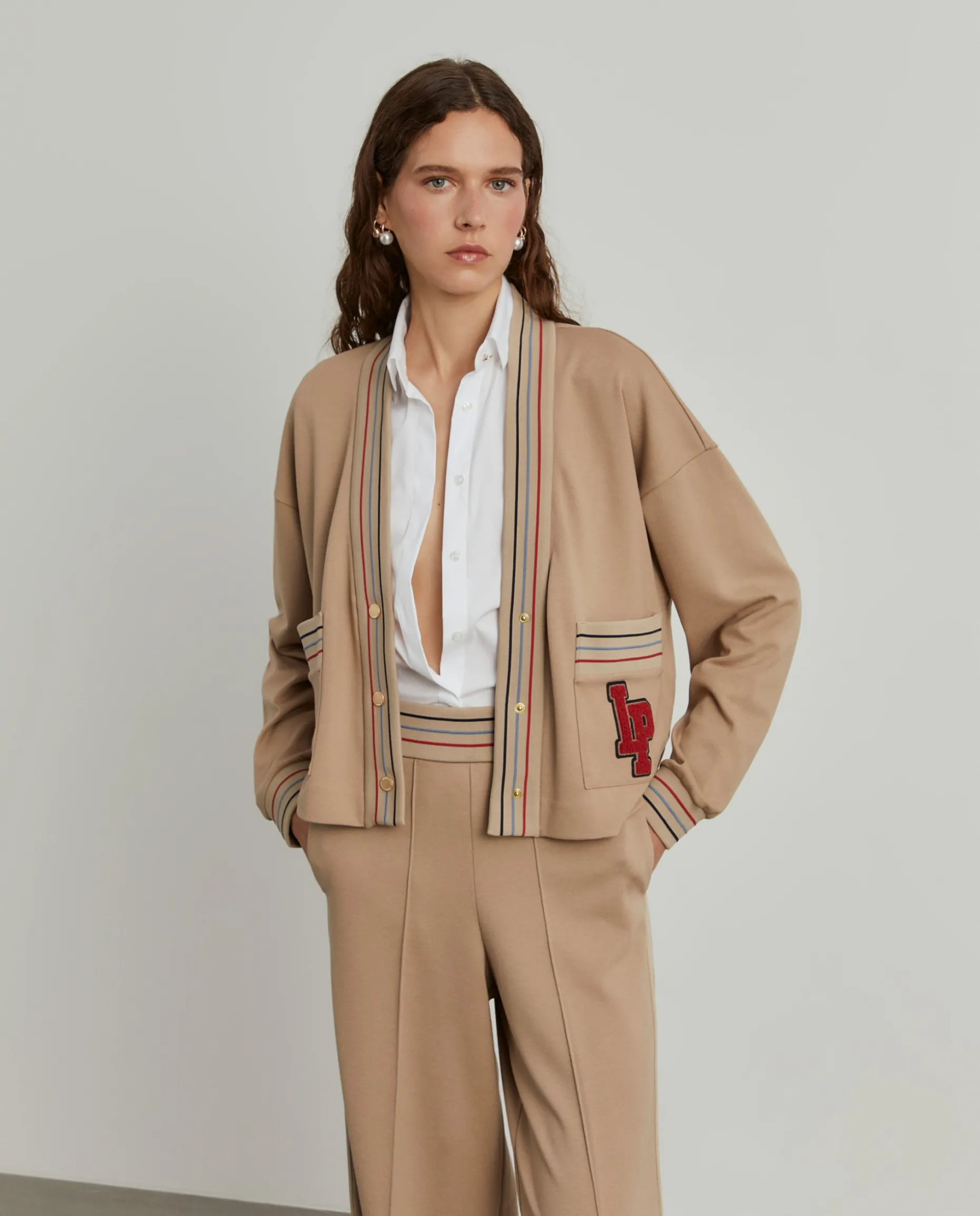 Casaco malha às riscas com bolsos|LION OF PORCHES Cheap