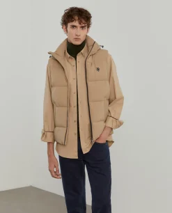 Colete acolchoado com capuz|LION OF PORCHES Flash Sale