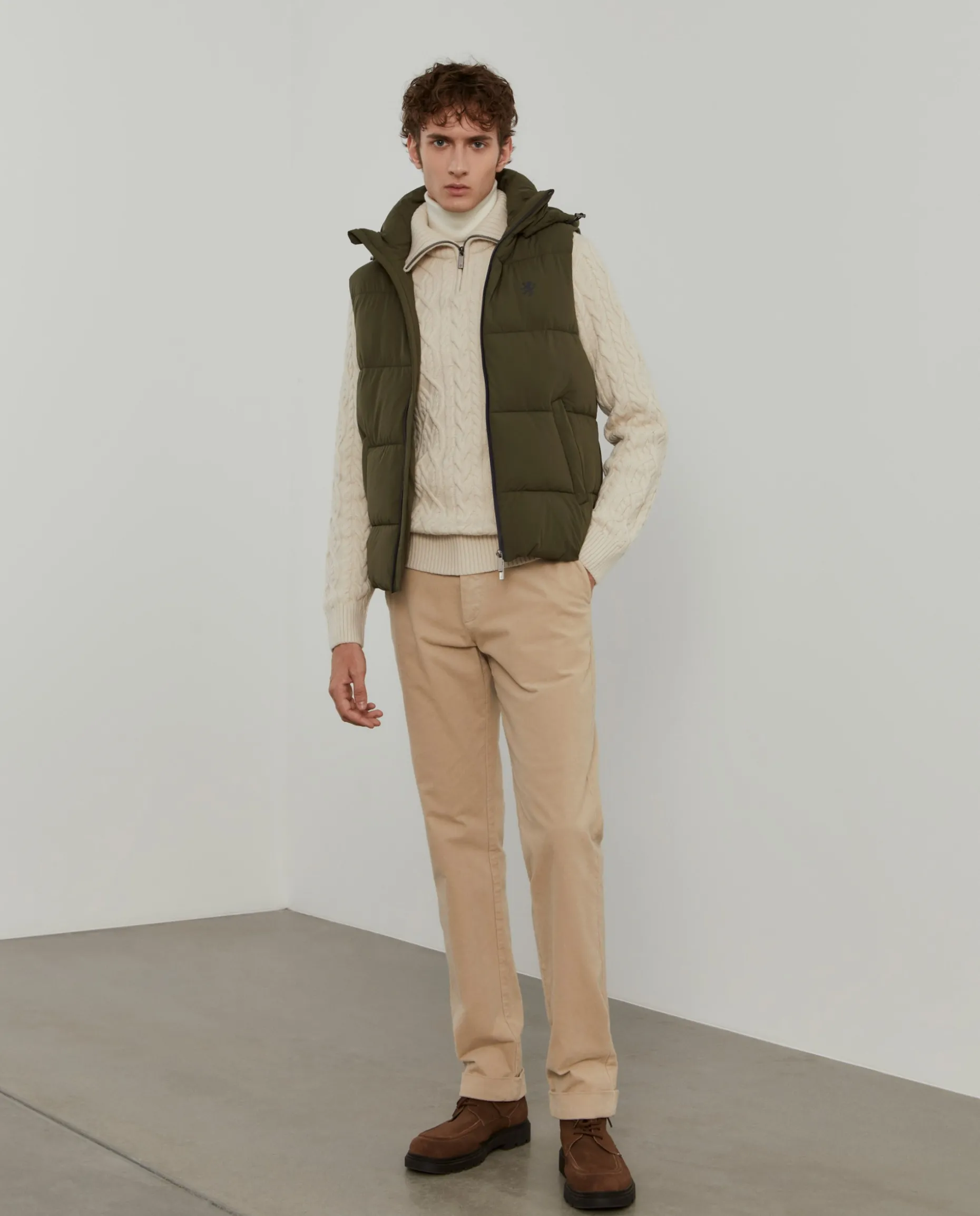 Colete acolchoado com capuz|LION OF PORCHES Fashion