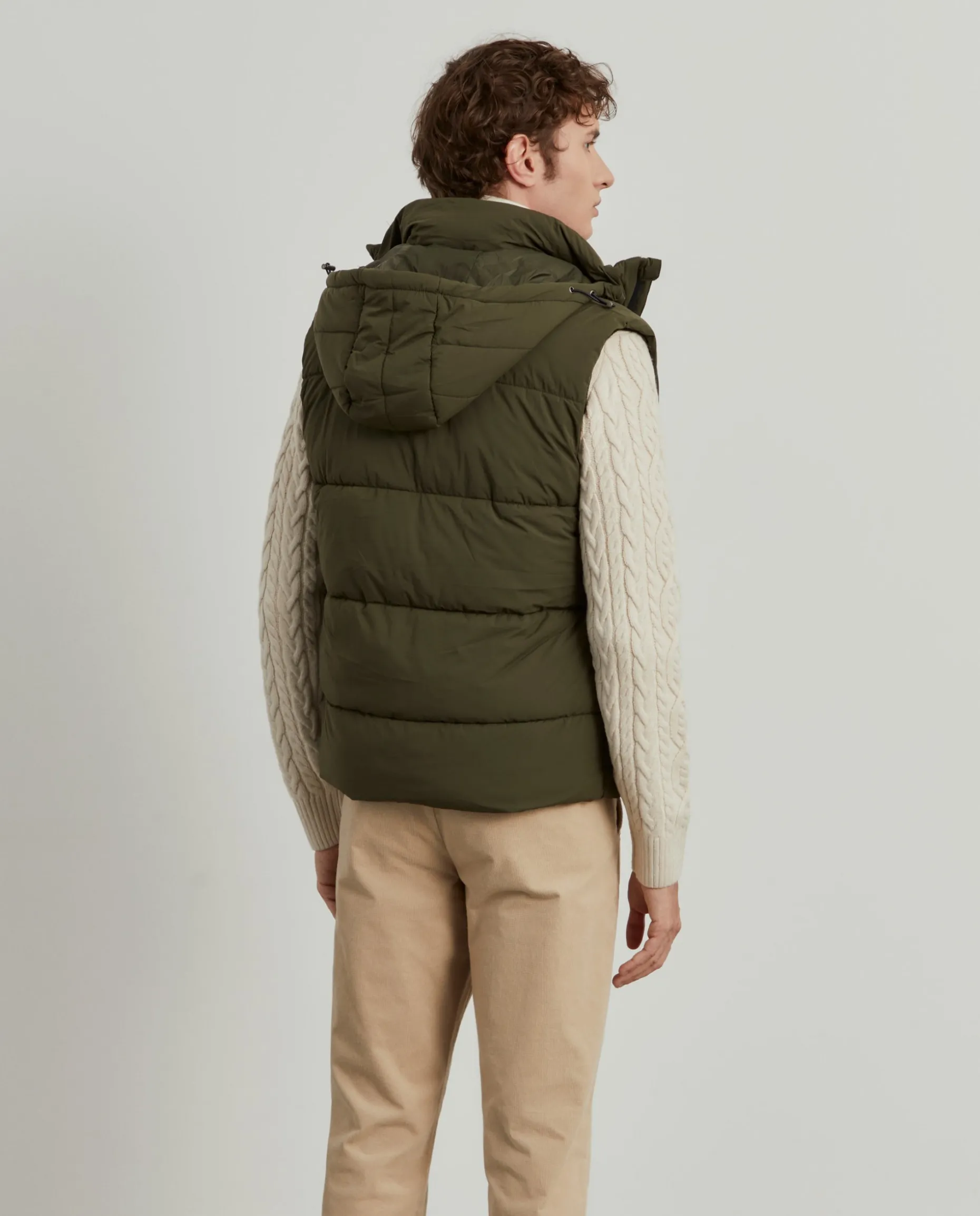 Colete acolchoado com capuz|LION OF PORCHES Fashion