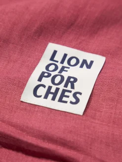 Echarpe para homem de linho e viscose com franjas e branding|LION OF PORCHES Discount