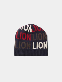 Gorro de algodão e caxemira com lettering|LION OF PORCHES Store