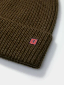 Gorro em malha tricotada 100% lã|LION OF PORCHES Outlet