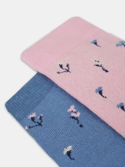 Meias com motivos de flores|LION OF PORCHES Sale