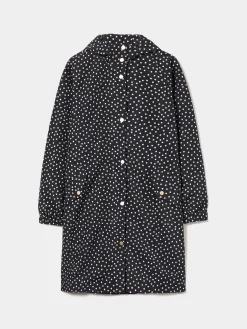 Parka comprida polka dots com capuz|LION OF PORCHES Clearance