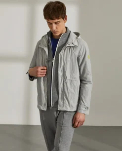 Parka para homem em tecido técnico com capuz e bolsos|LION OF PORCHES Fashion