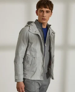 Parka para homem em tecido técnico com capuz e bolsos|LION OF PORCHES Fashion