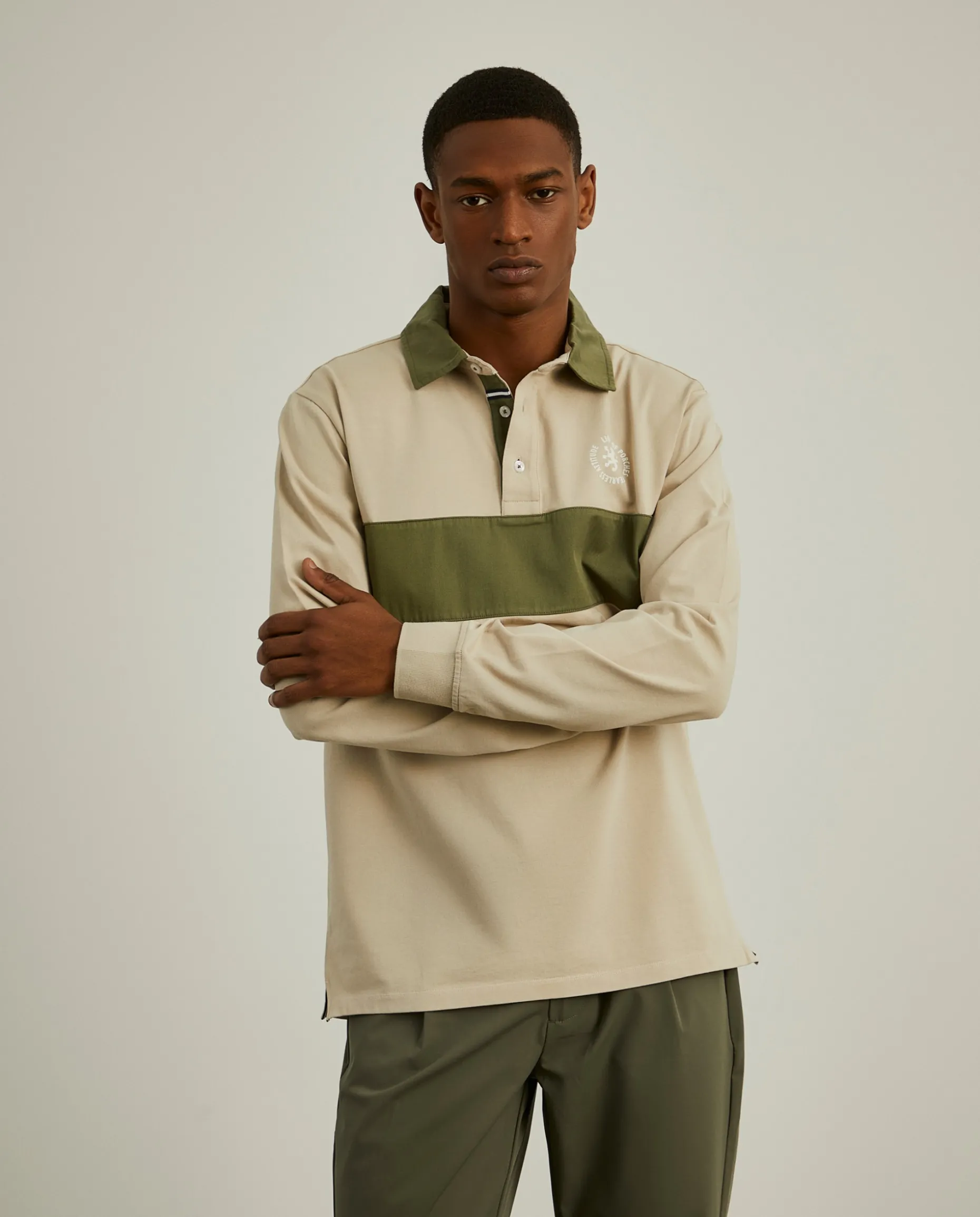 Polo bicolor de manga comprida|LION OF PORCHES Cheap