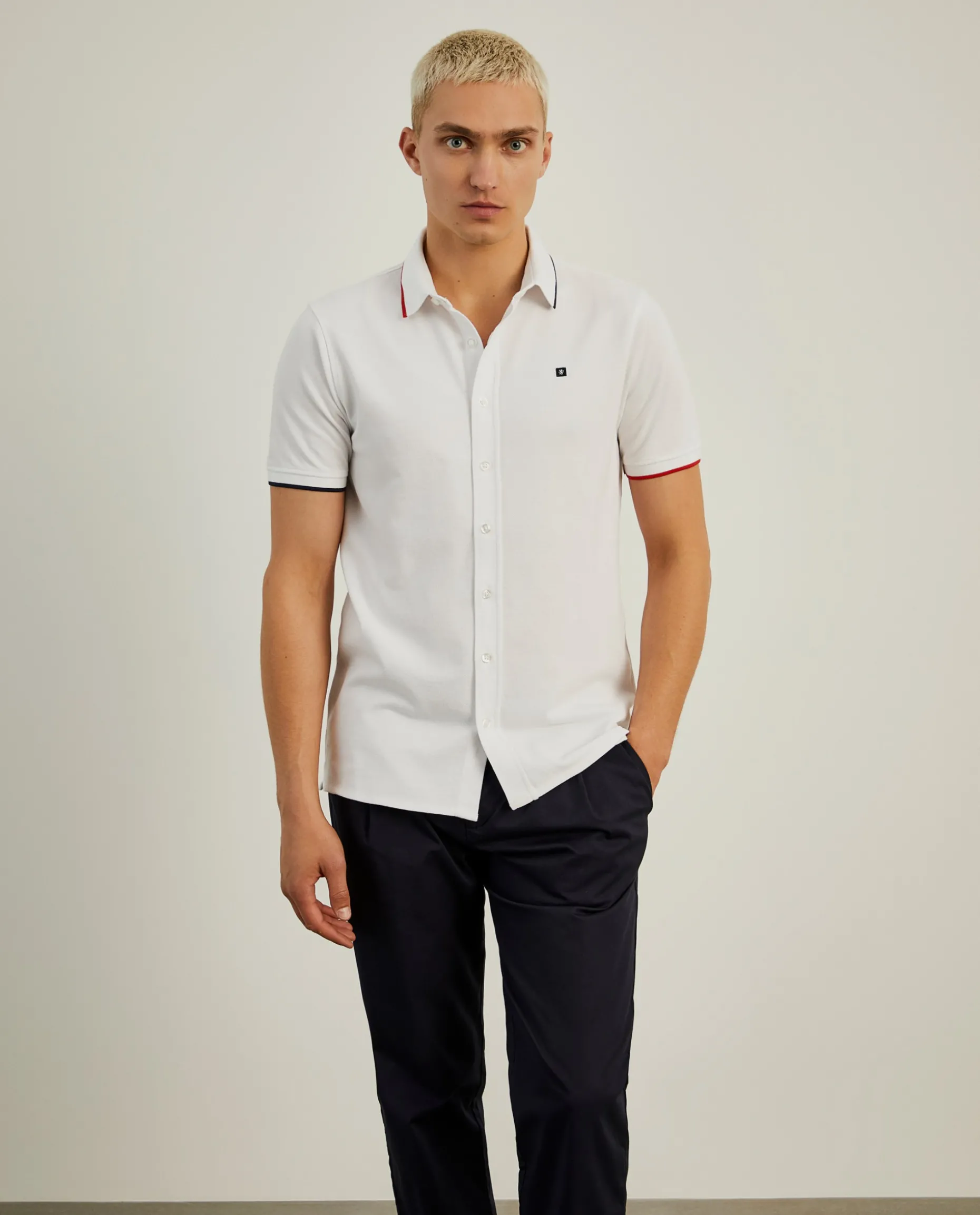 Polo camisa em algodão com riscas|LION OF PORCHES Flash Sale