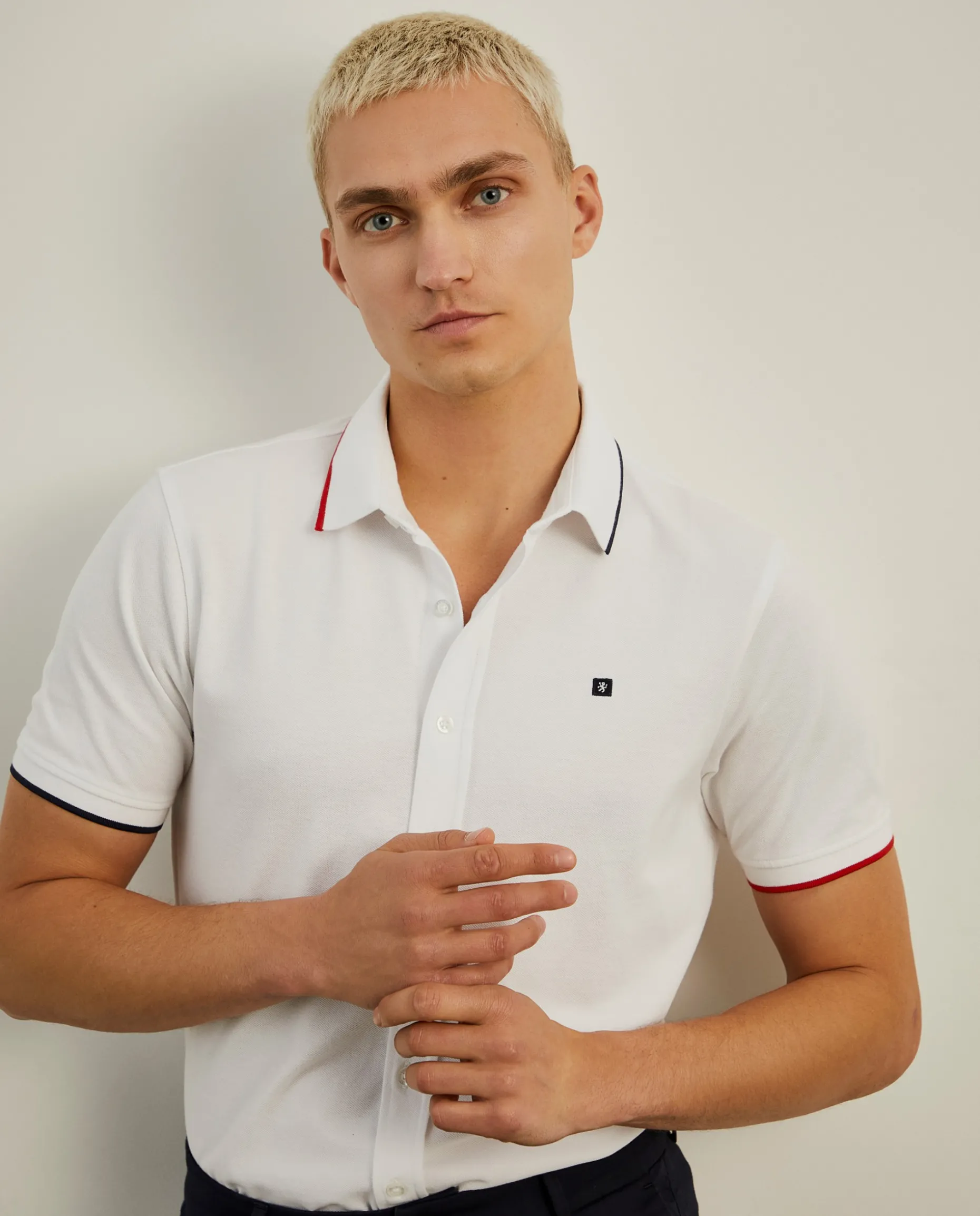 Polo camisa em algodão com riscas|LION OF PORCHES Flash Sale