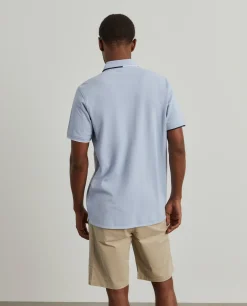 Polo camisa em algodão com riscas|LION OF PORCHES Fashion