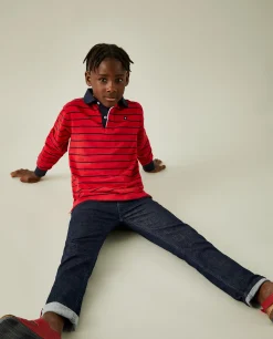 Polo de manga comprida às riscas|LION OF PORCHES Discount