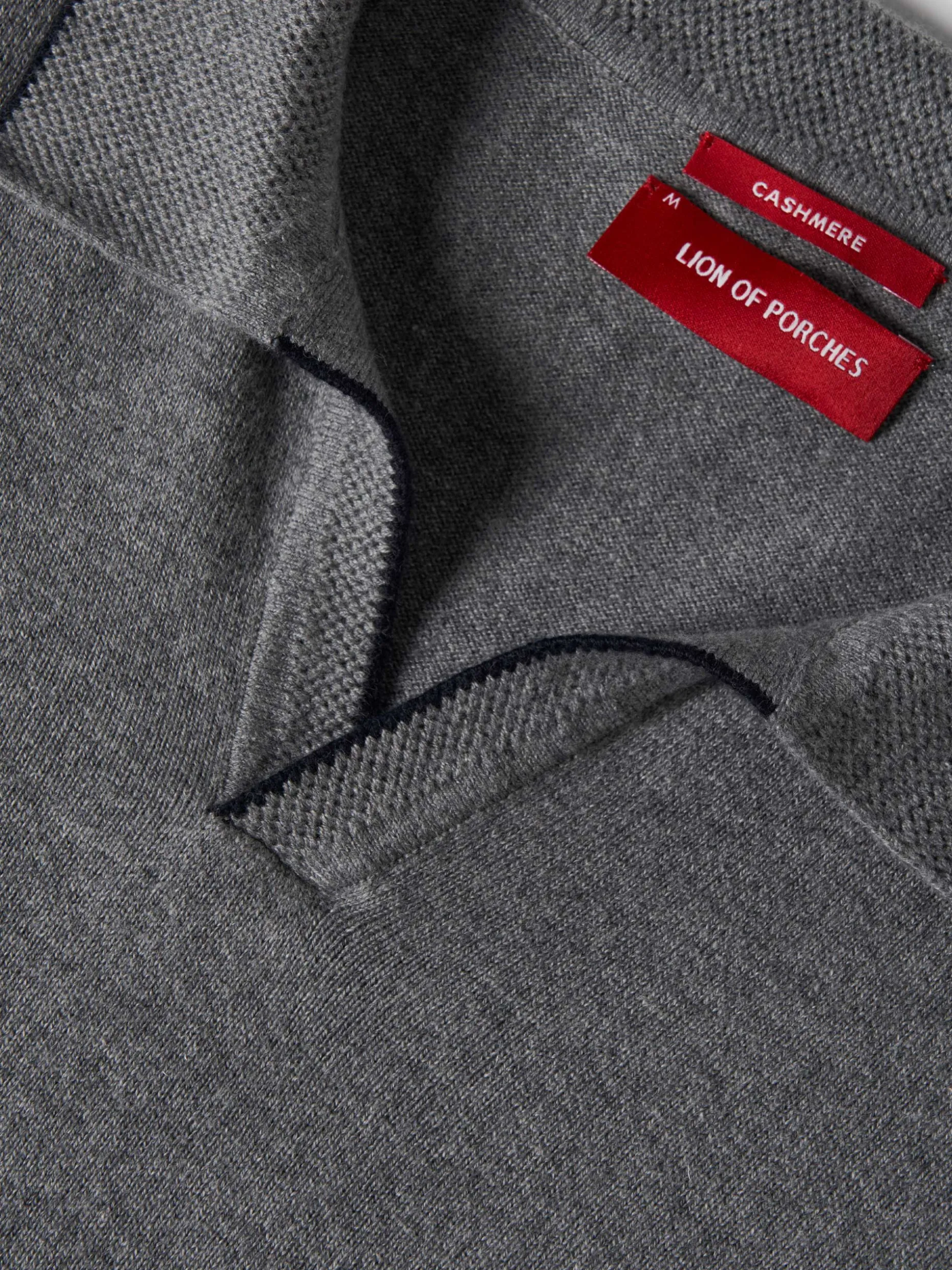 Polo manga comprida em algodão e caxemira|LION OF PORCHES Discount