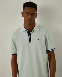 Polo manga curta em algodão com riscas|LION OF PORCHES Best Sale