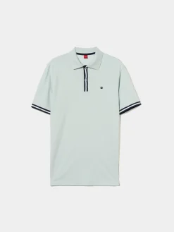 Polo manga curta em algodão com riscas|LION OF PORCHES Best Sale
