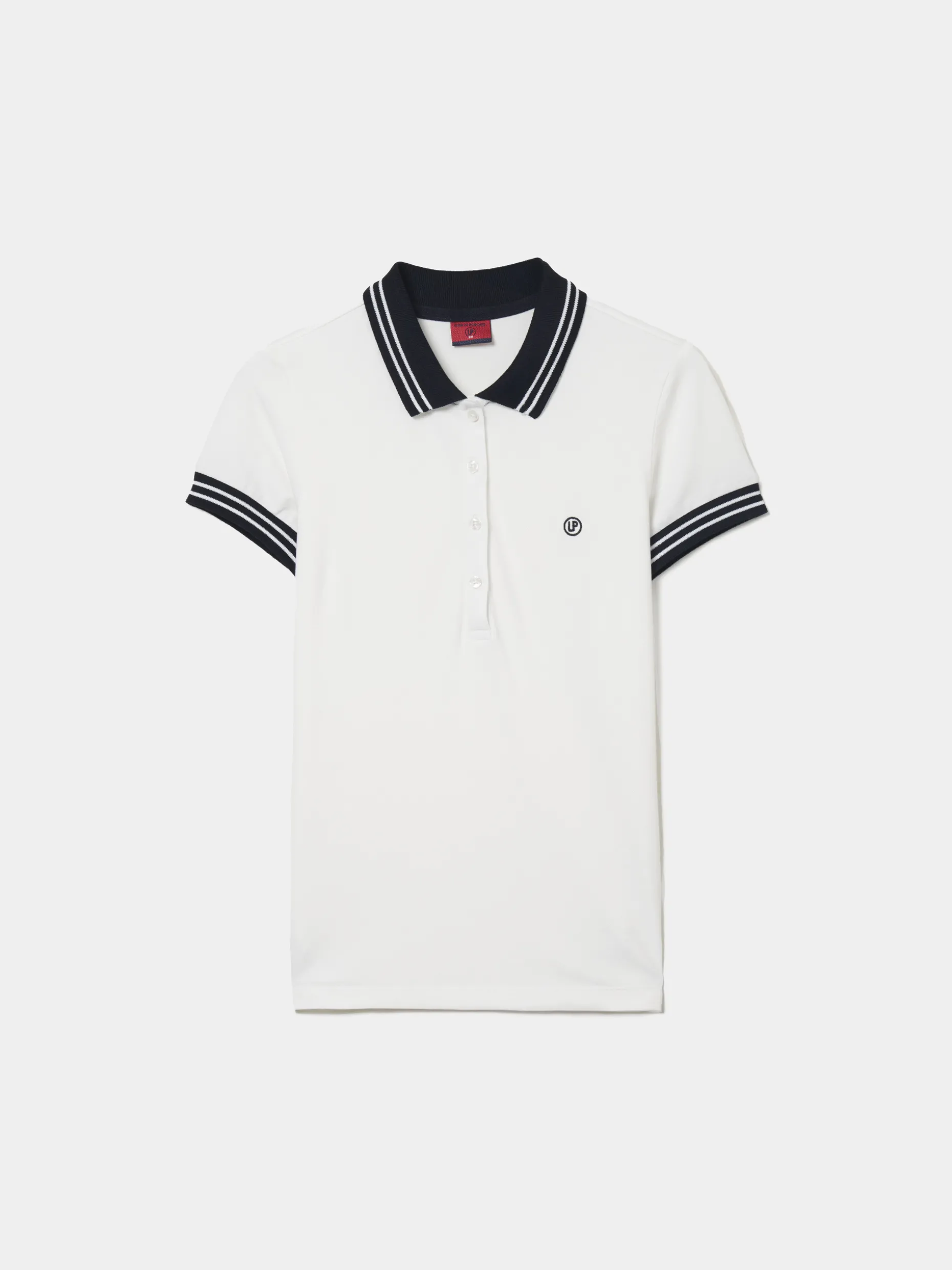 Polo piqué bicolor em algodão|LION OF PORCHES Online