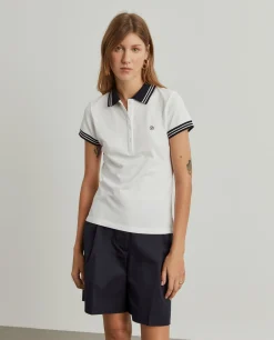 Polo piqué bicolor em algodão|LION OF PORCHES Best