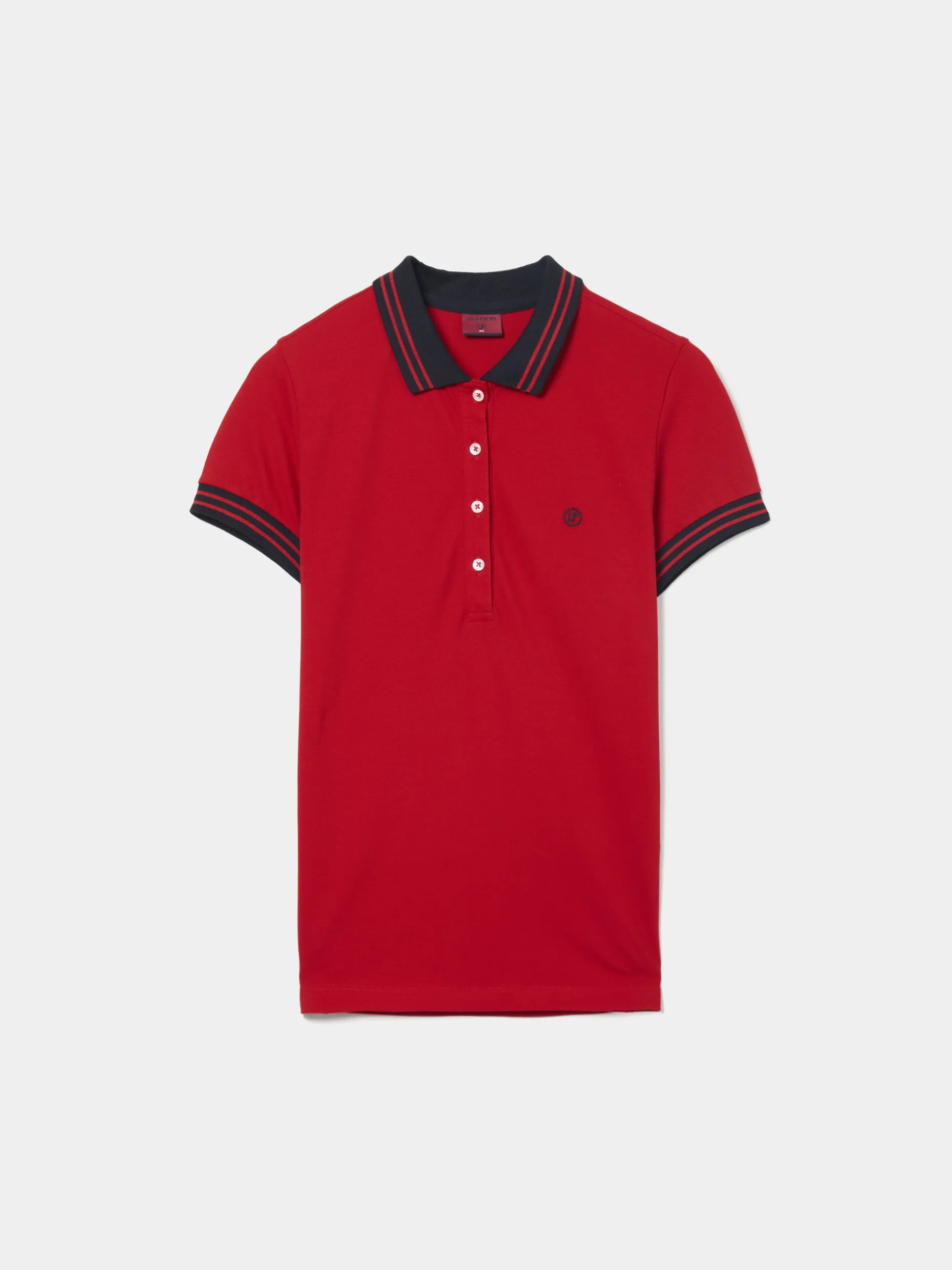 Polo piqué bicolor em algodão|LION OF PORCHES Best Sale