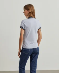 Polo piqué bicolor em algodão|LION OF PORCHES Store