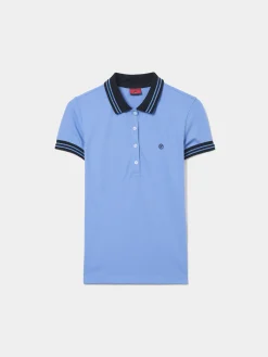 Polo piqué bicolor em algodão|LION OF PORCHES Best Sale