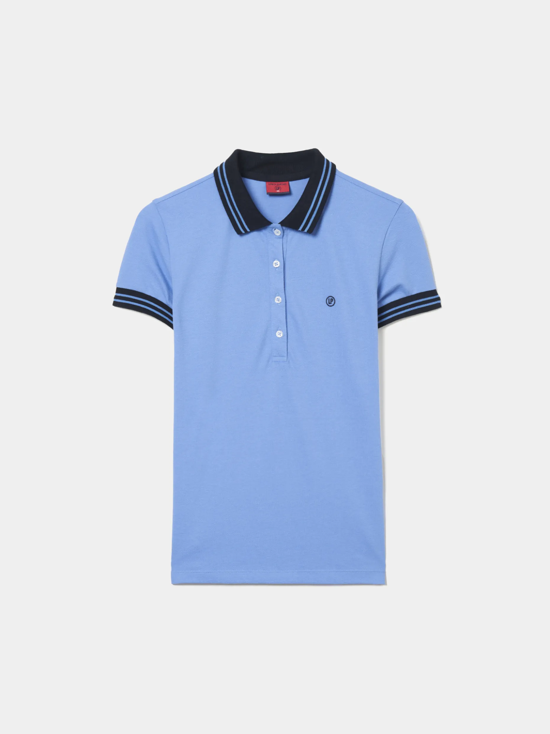 Polo piqué bicolor em algodão|LION OF PORCHES Best Sale