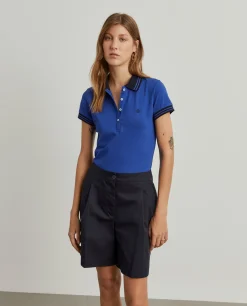 Polo piqué bicolor em algodão|LION OF PORCHES Cheap