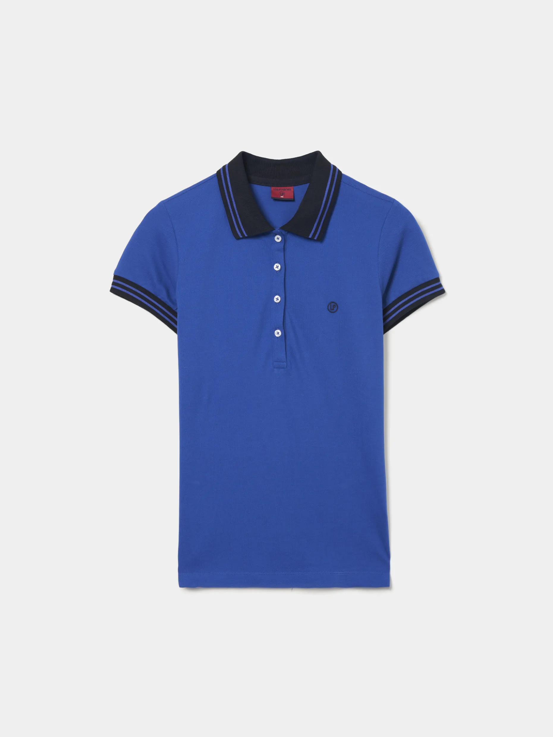 Polo piqué bicolor em algodão|LION OF PORCHES Cheap