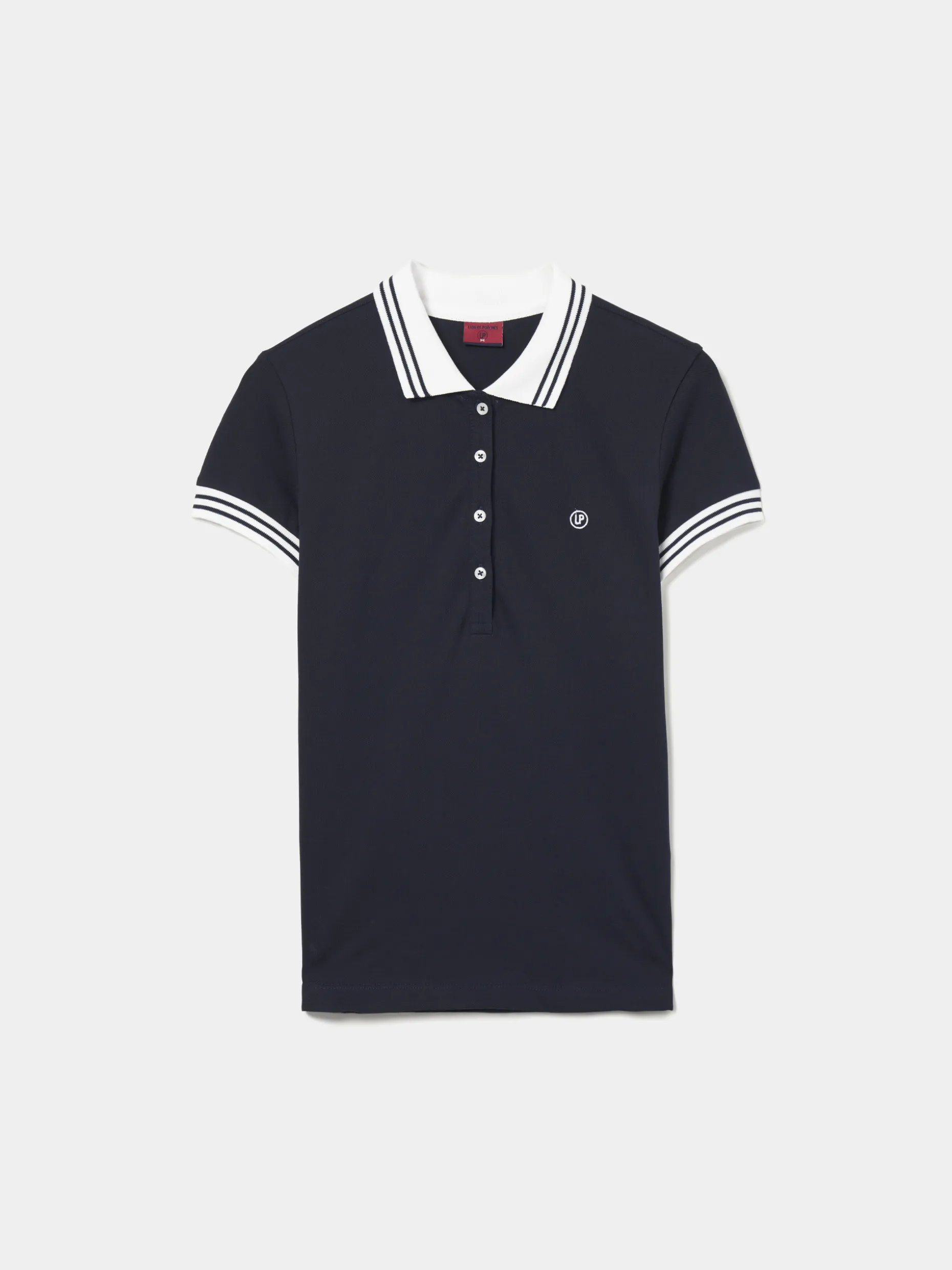 Polo piqué bicolor em algodão|LION OF PORCHES New