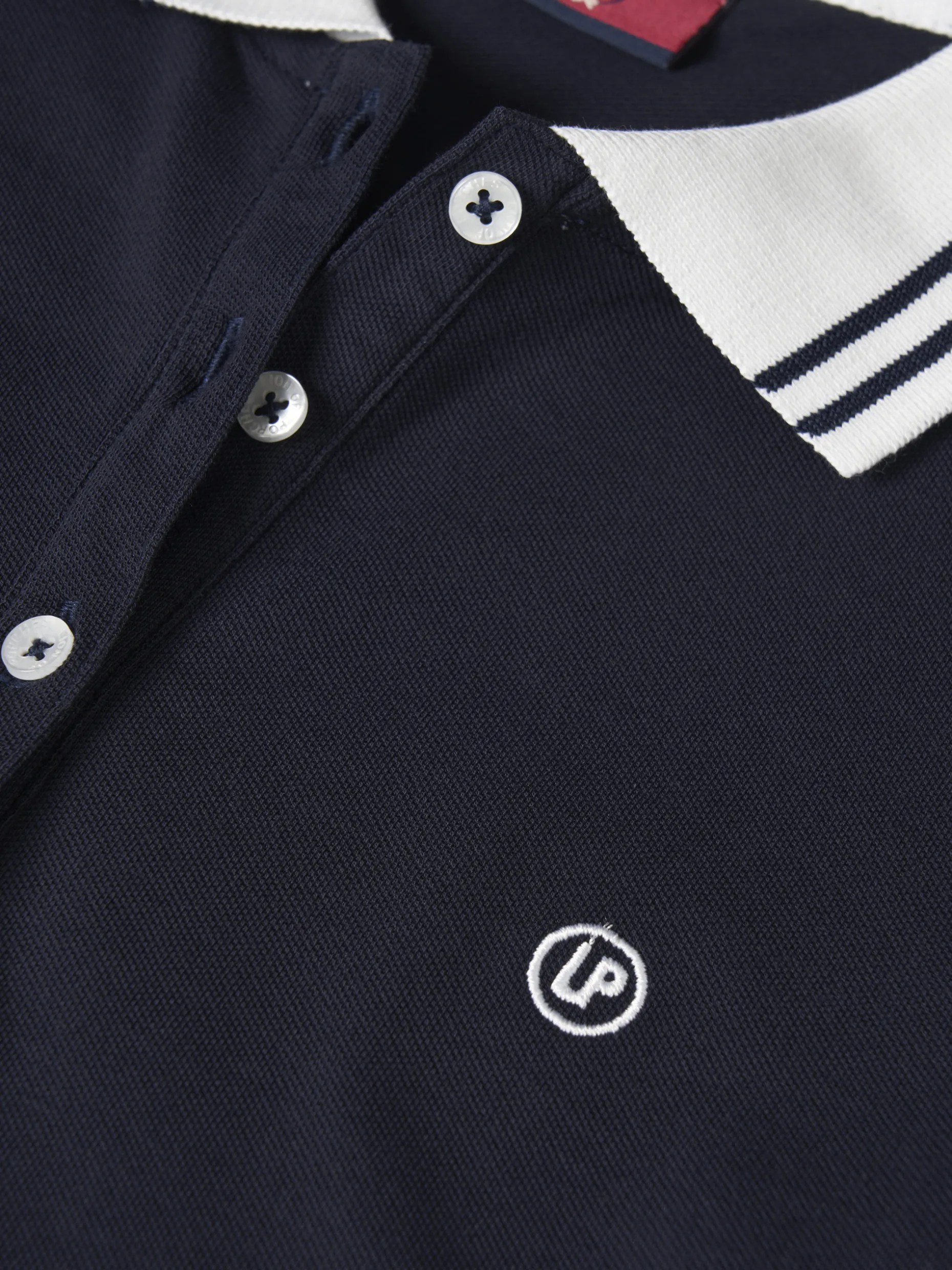 Polo piqué bicolor em algodão|LION OF PORCHES New