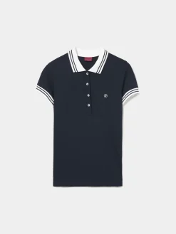 Polo piqué bicolor em algodão|LION OF PORCHES New