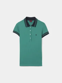 Polo piqué bicolor em algodão|LION OF PORCHES Best