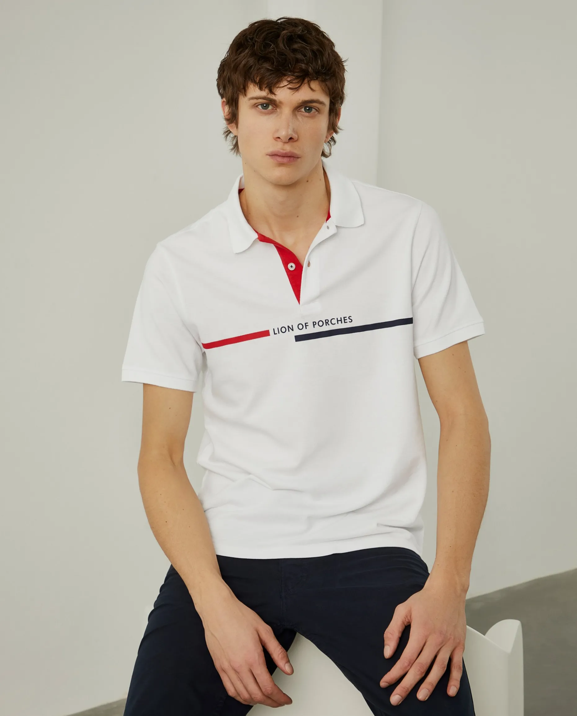 Polo piqué com logotipo|LION OF PORCHES Flash Sale