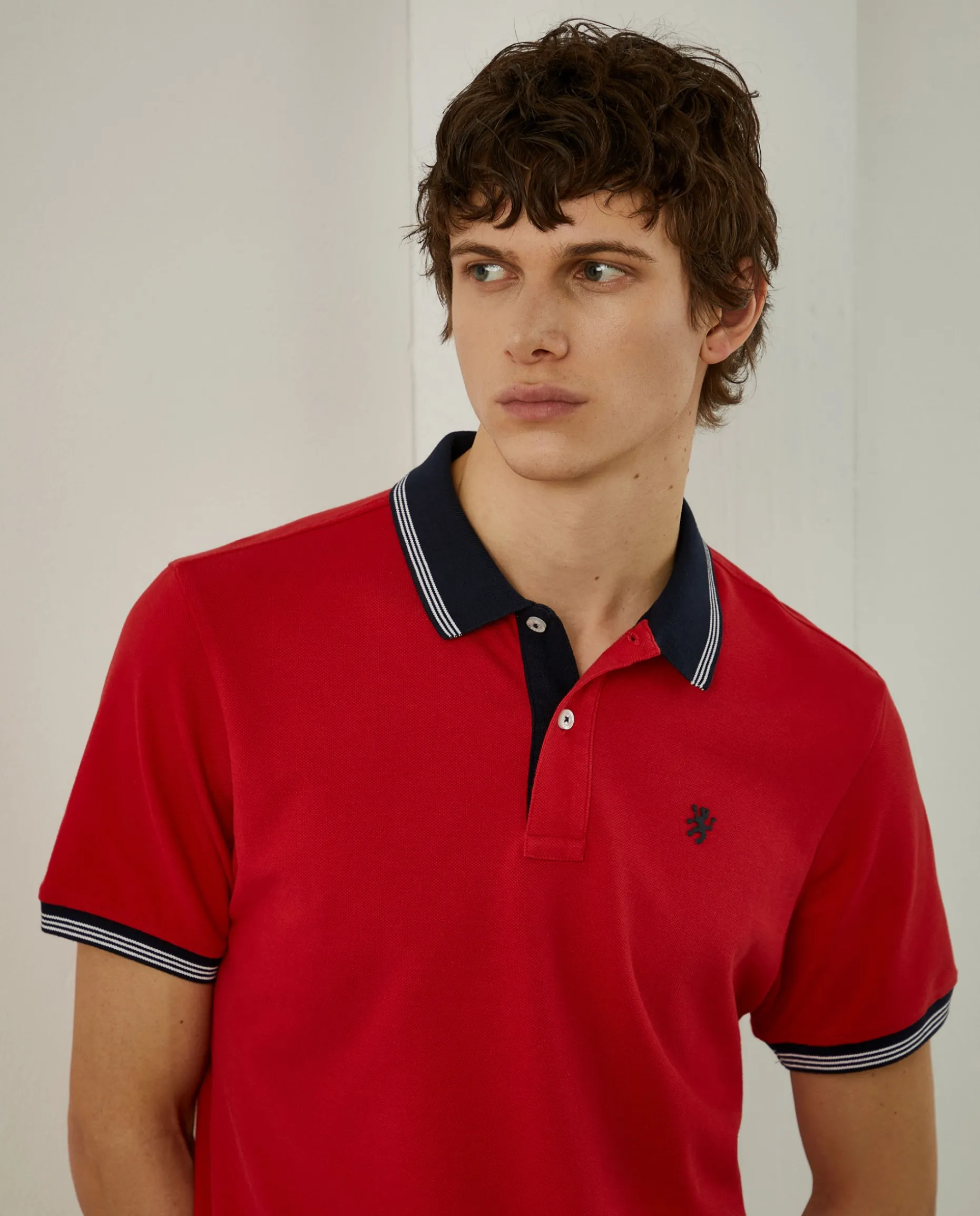 Polo piqué com riscas a contraste|LION OF PORCHES Hot