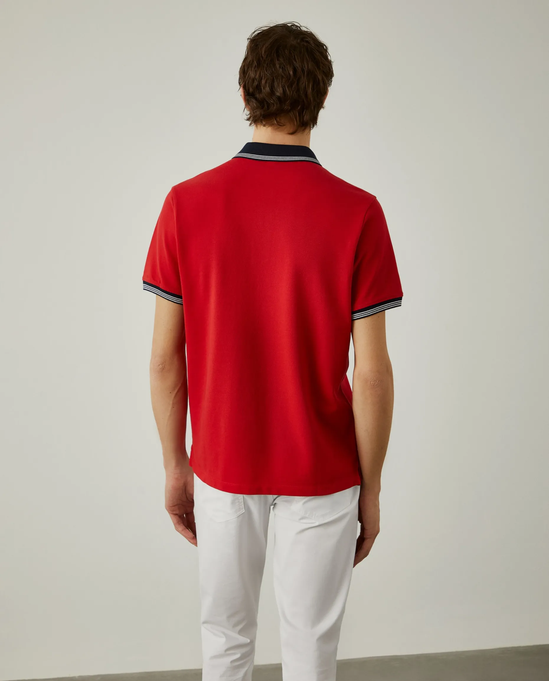 Polo piqué com riscas a contraste|LION OF PORCHES Hot